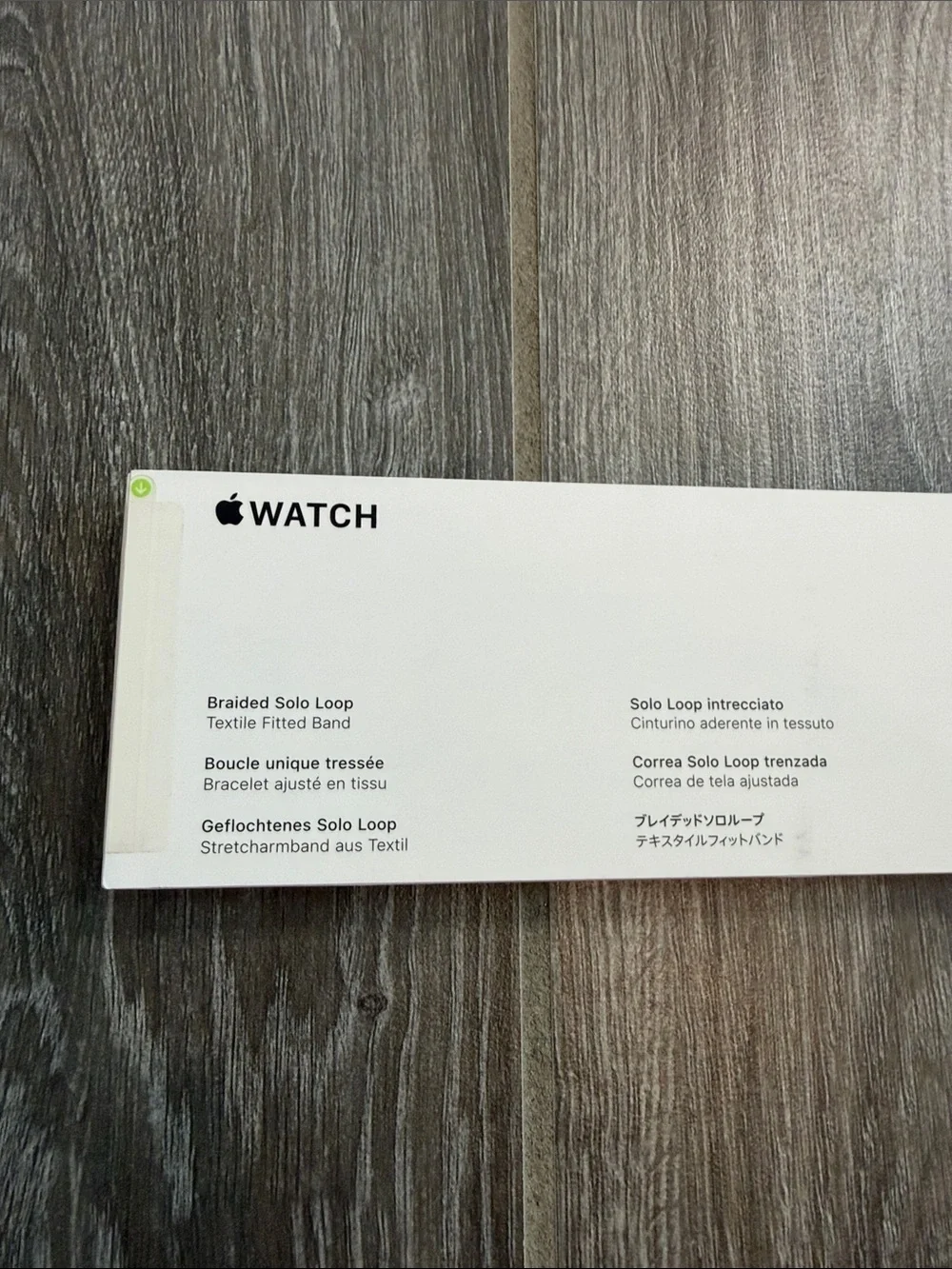 New in box! Apple Watch neon Green band 45mm Braided solo loop size 7